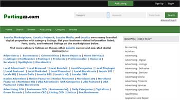 Postingzz.com - National to local product related information listings.