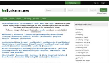 SeeBusinesses.com- National to local business related information listings.