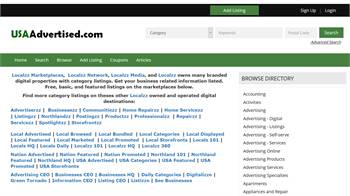 USAAdvertised.com - National to Local business and information listings