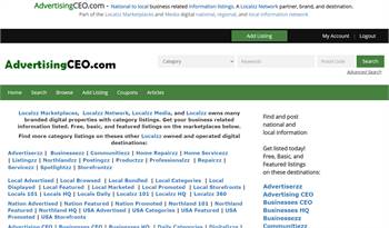 AdvertisingCEO.com - National to local business related information listings.