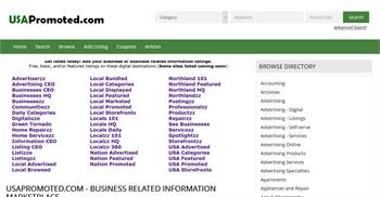 USAPromoted.com - National to Local business and information listings